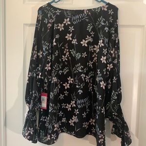 Vince Camuto Floral Light Long Sleeve Blouse